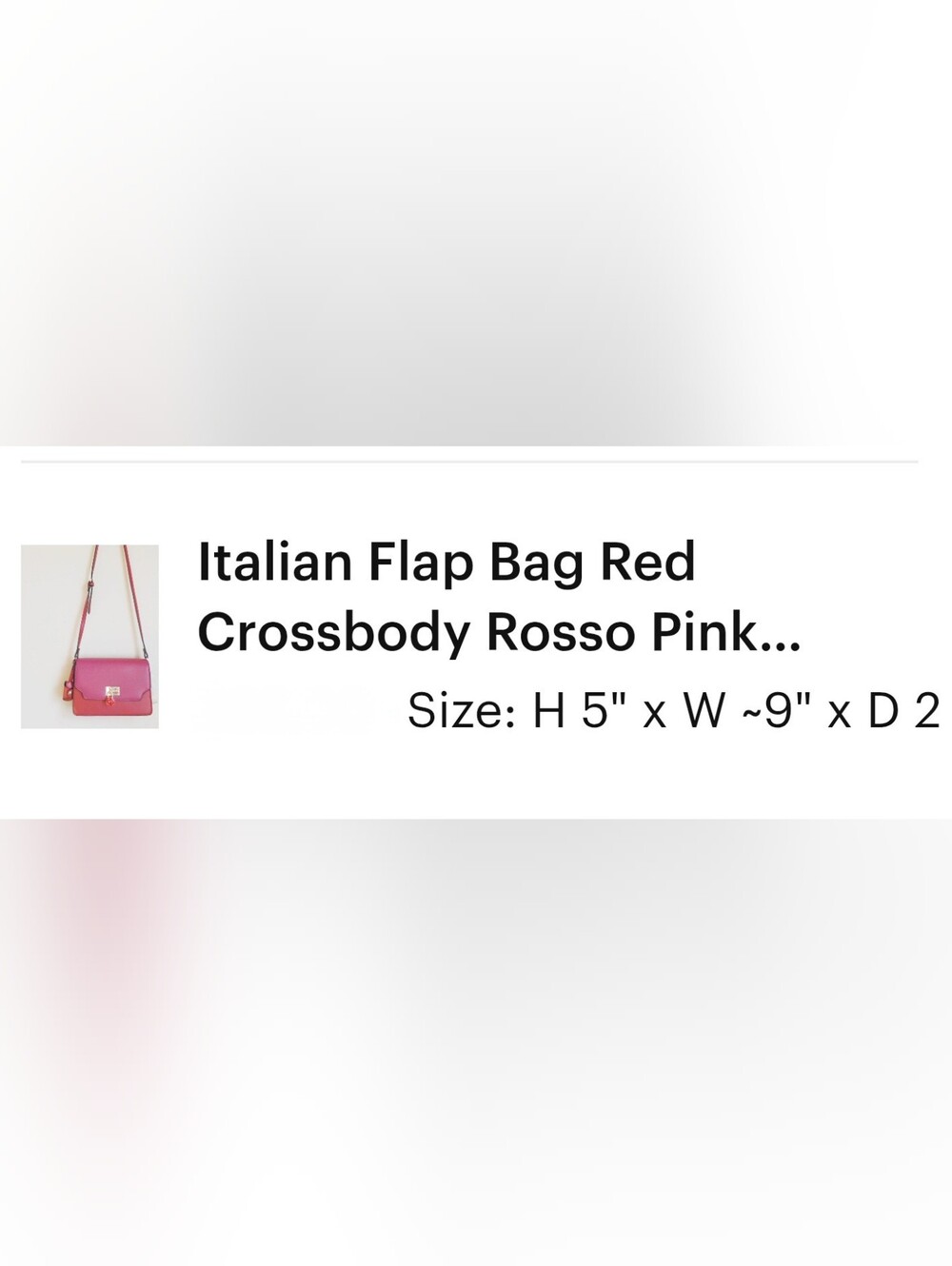 NWT Carpisa Italian Flap Crossbody Bag In Red/Hibiscus Faux Leather - Picture 14 of 16
